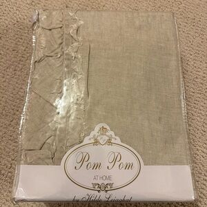 Pom Pom At Home Mathilde Linen Duvet Cover Queen Flax NWT SOLD OUT ONLINE